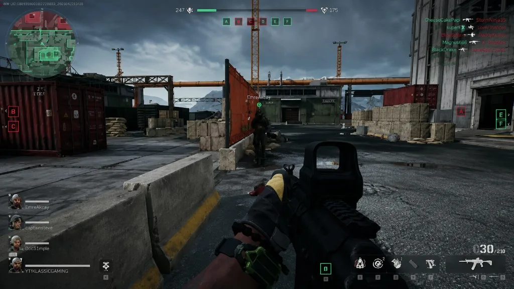 Delta Force cheats in-game HUD with ESP and aimbot overlay on PC